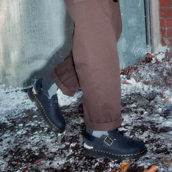 Dr. Martens Jorge II Faux Fur Lined Suede Slingback Mules MSRP$180 WARM & COMFY main image 7